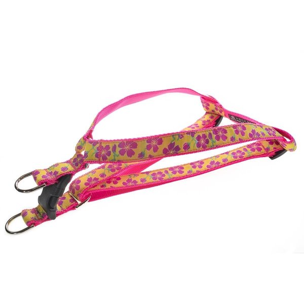 Fly Free Zone. Passion Flowers Pink Dog Harness - Adjusts 15-21 in. - Small FL2650337